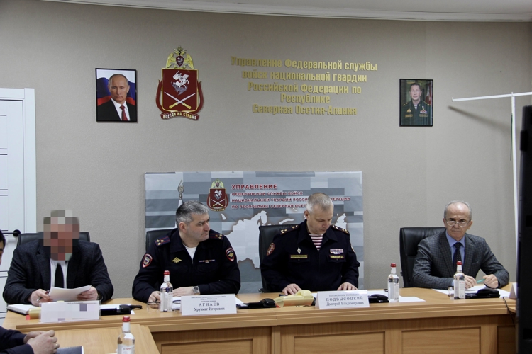 В УПРАВЛЕНИИ РОСГВАРДИИ ПО РЕСПУБЛИКЕ СЕВЕРНАЯ ОСЕТИЯ-АЛАНИЯ СОСТОЯЛОСЬ ЗАСЕДАНИЕ ОПЕРАТИВНОГО ШТАБА
