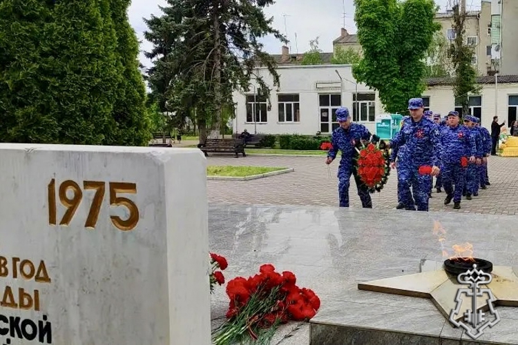  В СЕВЕРНОЙ ОСЕТИИ СОТРУДНИКИ ВНЕВЕДОМСТВЕННОЙ ОХРАНЫ РОСГВАРДИИ ПРИСОЕДИНИЛИСЬ К АКЦИИ «ЭСТАФЕТА ПОДВИГА»